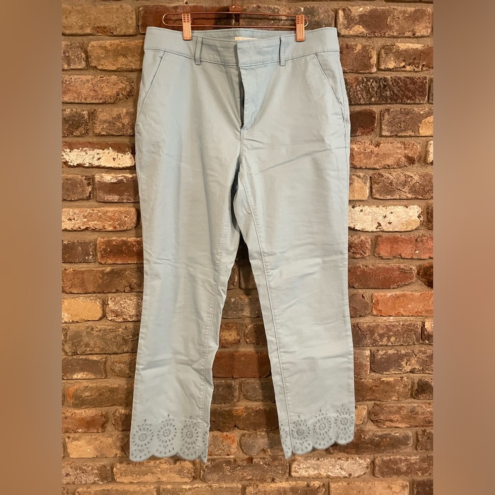 LOFT Crop Eyelet Pant Sz 10